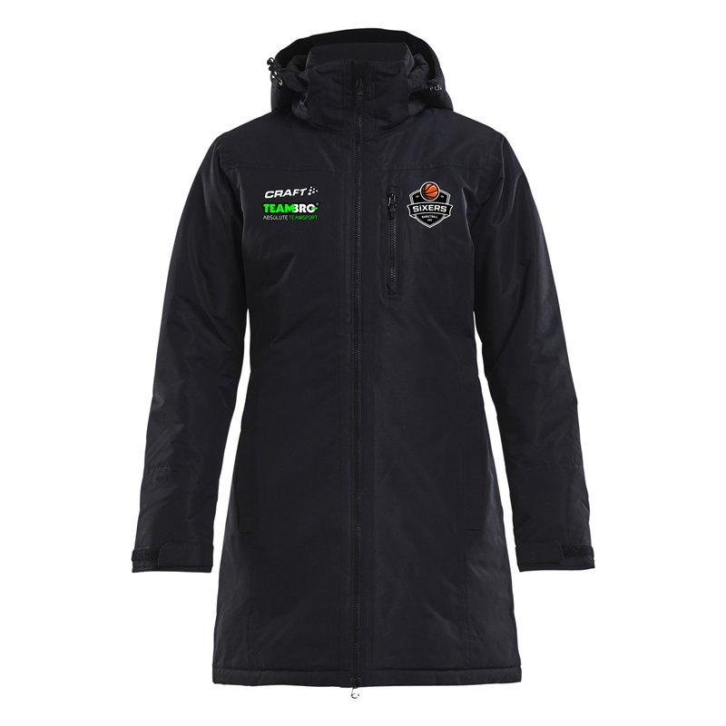 BSW SIXERS Wintermantel Damen schwarz